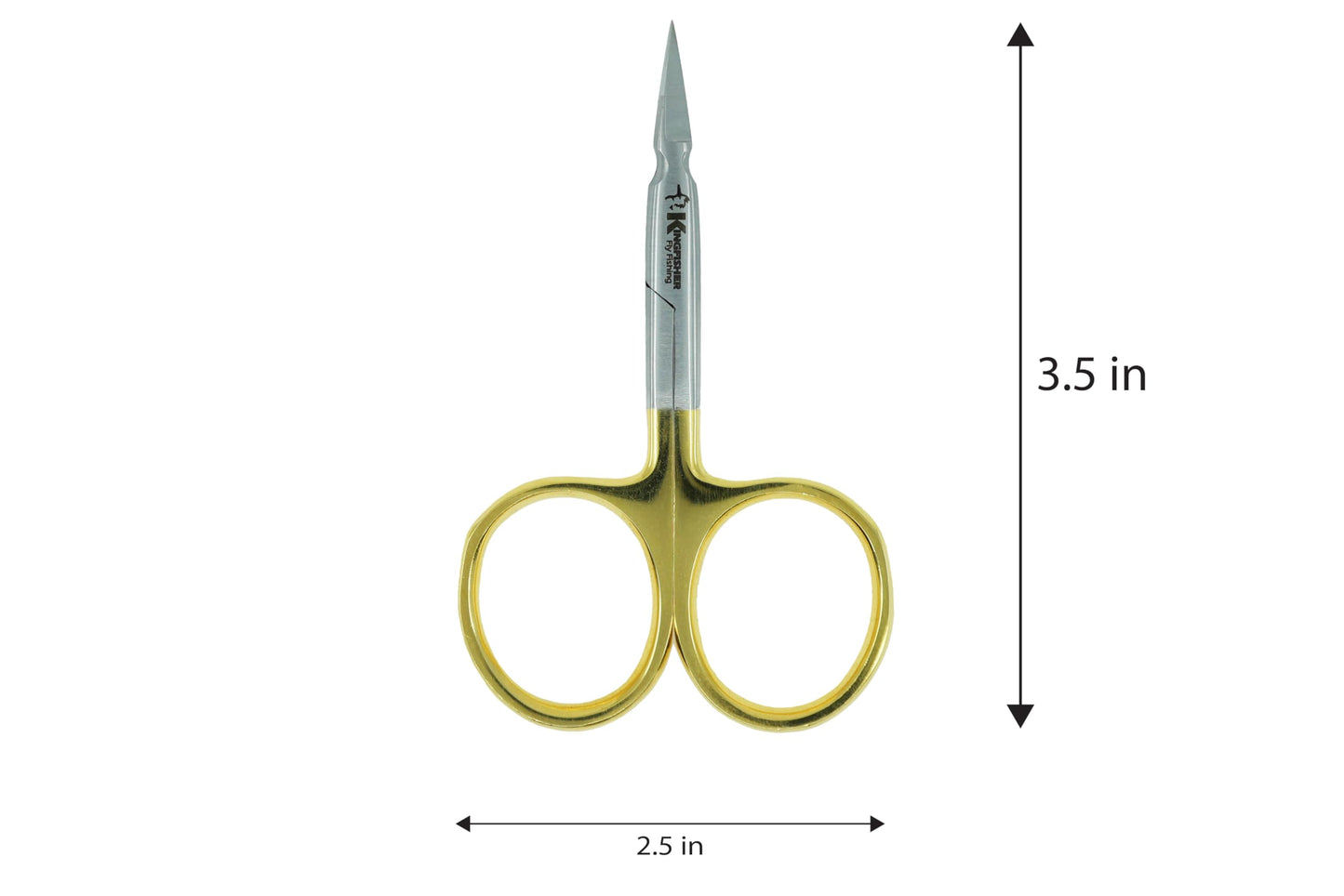 Kingfisher Fly Tying Arrow Scissor, 3.5 Inch, Straight
