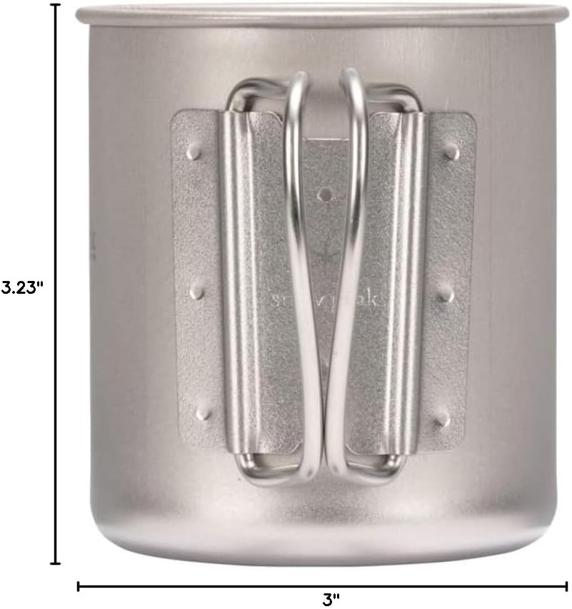 Snow Peak MG-142 Mug, Titanium Single Mug, Capacity 10.1 fl oz (300 ml), Lightweight, Outdoor Camping