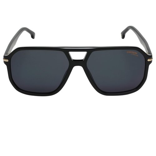 Carrera Men's Classic Polarized Navigator Sunglasses, Black and Gold, 59