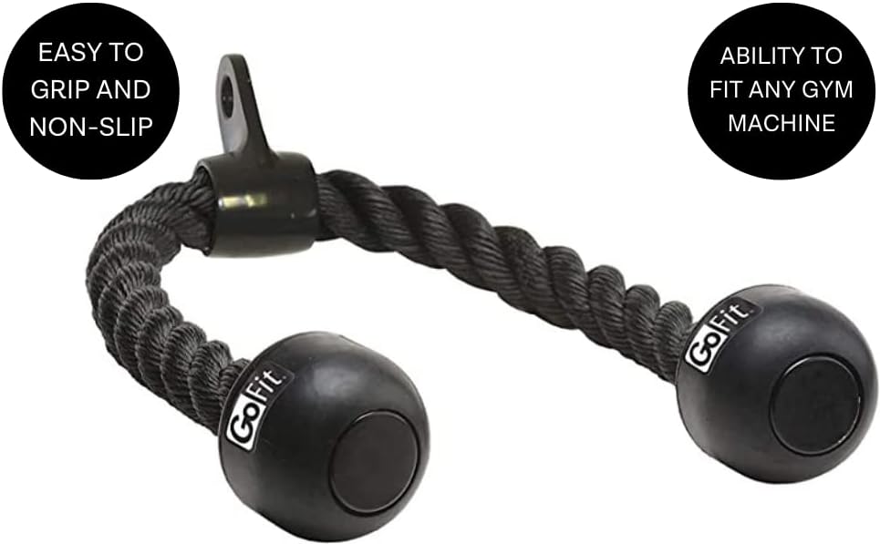 GoFit Tricep Rope, Black (GF-TROPE)