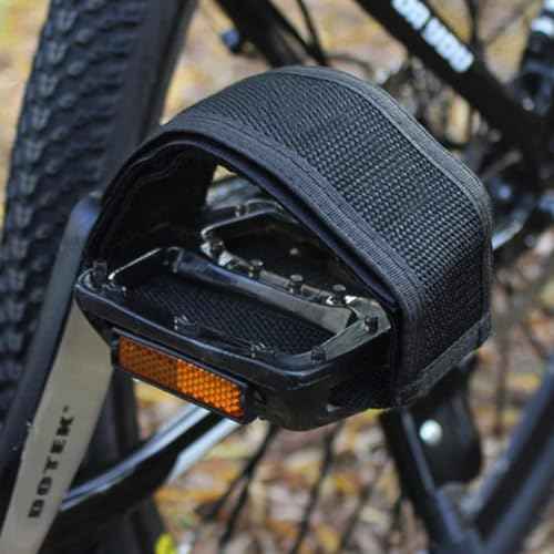 2 Pcs Black Beam Strap Pedal Straps Cycling Kids Bike Foot Pedal Straps Toe Clips Straps Tape for Fixed Gear Bike Pedals and Cleats Parts