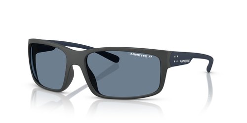 ARNETTE Man Sunglasses Matte Dark Grey Frame, Polar Dark Blue Lenses, 62MM