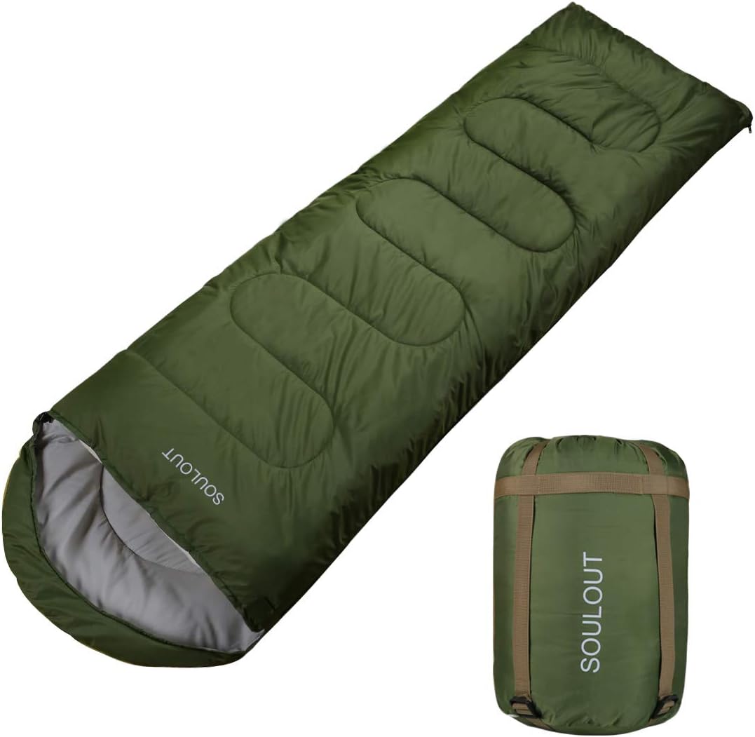 3-4 Season Sleeping Bag for Adults & Kids, Lightweight Warm Cold Weather Camping Bag with Waterproof Compression Sack – Portable for Hiking, Backpacking, Traveling & Outdoor Adventures