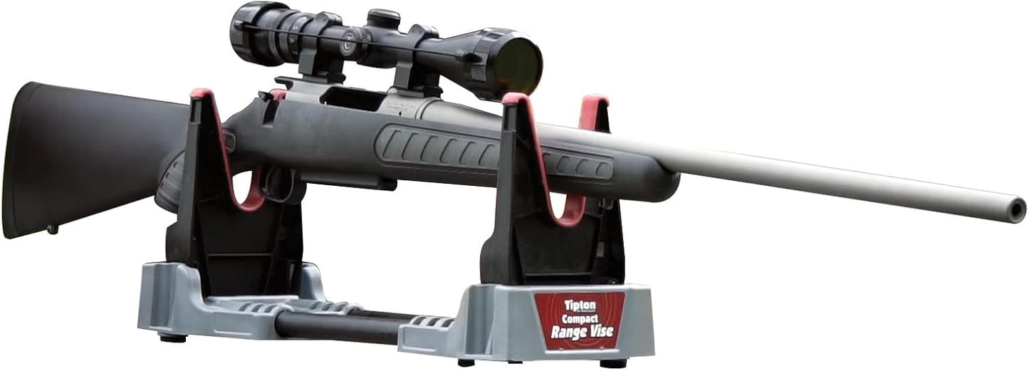 Tipton Compact Range Vise with Folding Forks and Non-Marring Cradle for Easy Transport, Firearm Cleaning and Maintenance, 11-1/4-17-3/4"