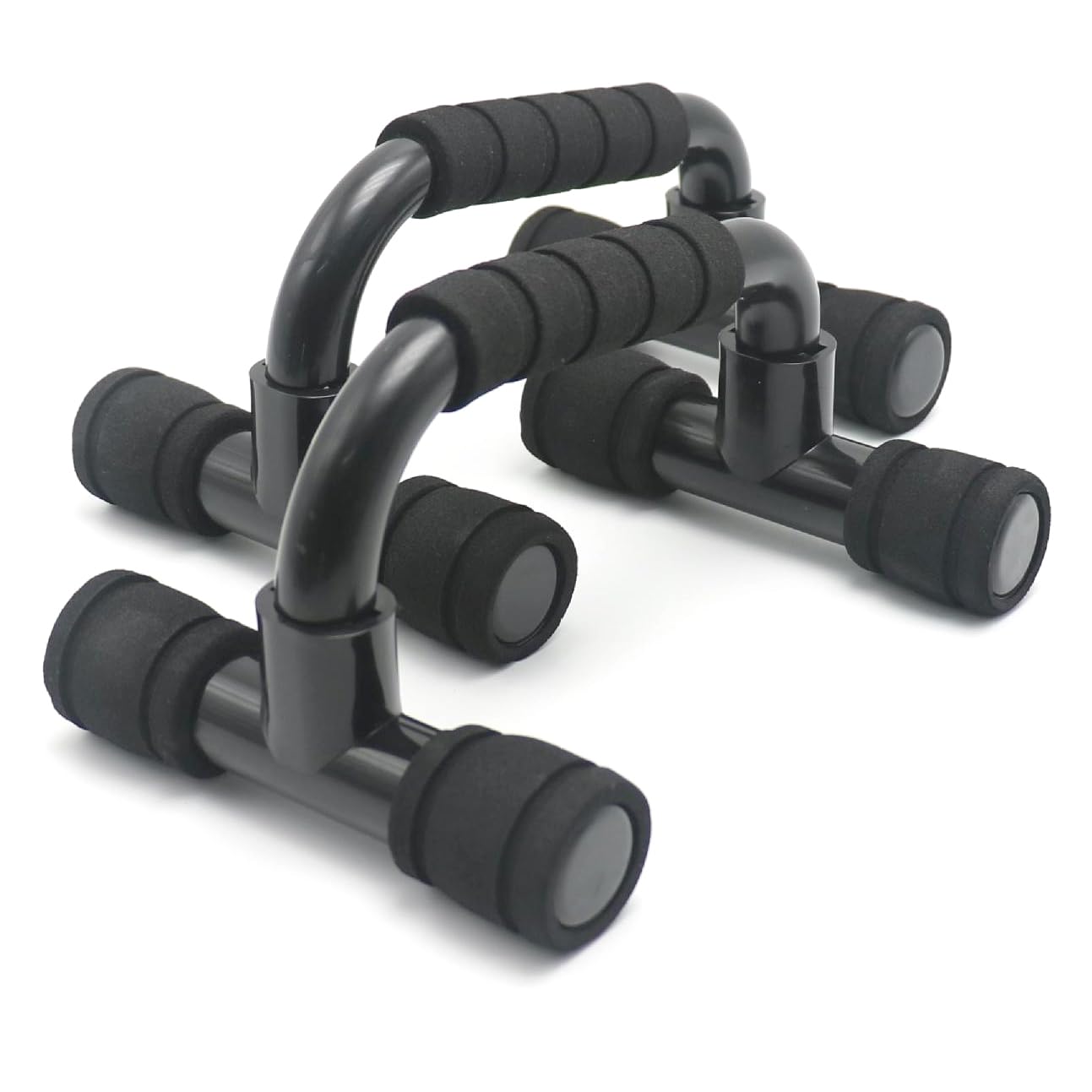Cooplay 1 pair Push Up Bars for Home Gym Travelling Fitness Workouts Training Exercise (Black)