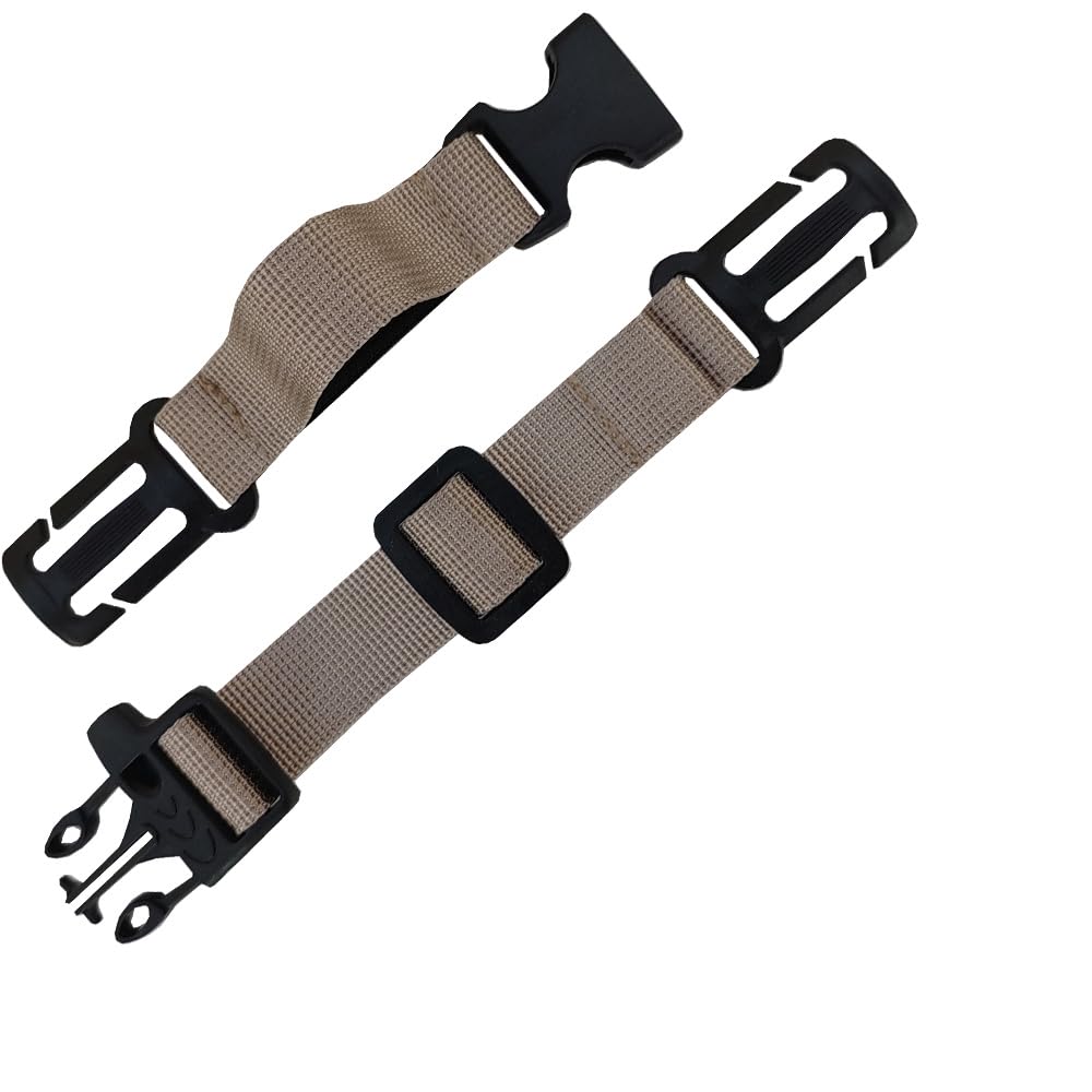 HDHYK 2 Pack Backpack Chest Strap Nylon 3/4 Inch Webbing Chest Belt-Backpack Sternum Strap Suitable for Webbing on The Backpack up to1in (Khaki)