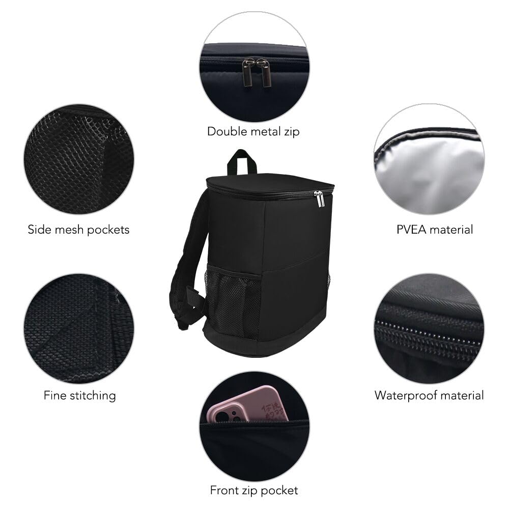 IYARKAI® Insulated Cooler Backpack, Backpack Cooler, 20 Can Backpack Cooler Leak Proof, Insulated Soft Cooler Bag, Lightweight, Cold-Weather Duffel Bag for Beach, Camping, Outdoor Activities