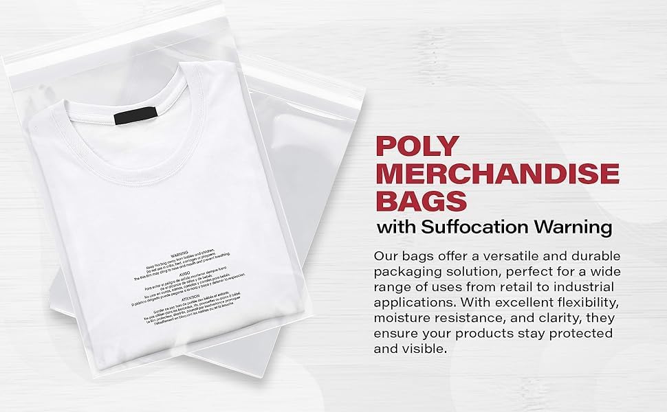 100 9x12 Suffocation Warning Self Seal Flap Tape Clear Poly Bags Cello Cellophane Polypropylene OPP Bags 1.5 Mil By ValueMailers