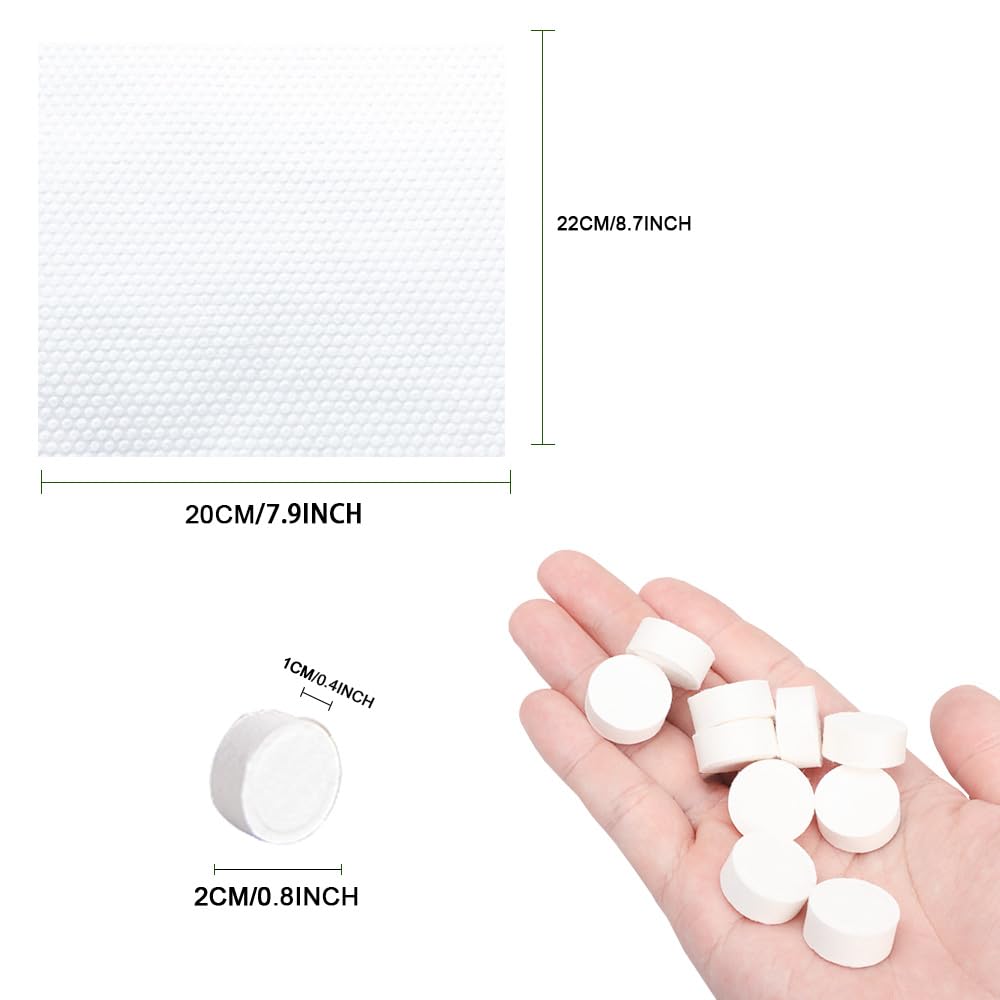 100 PCS Compressed Towels Pack with 2 Carrying Cases, Portable for Home Travel Camping Outdoors and Beauty Salon (100PCS + 2 carrying cases)