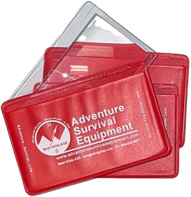 Credit Card Size Fresnel Lens Fire Starter and Magnifier Lenses (3 Pack - Green)