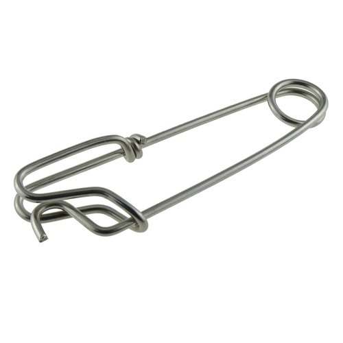 LUORNG 10pcs Longline Snap Clips 8x2cm Stainless Steel Tuna Clips for Floats Tuna Fishing Line Fishing, Closed Eye Pin
