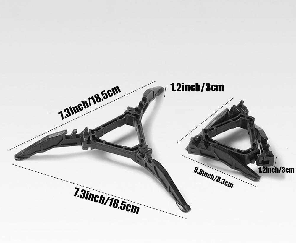 2Pcs Camping Stove Fuel Can Stabilizer, Mini Foldable Outdoor Hiking Cooking Gas Tank Bracket,Foldable Outdoor Cartridge Canister Tripod (Oranger)