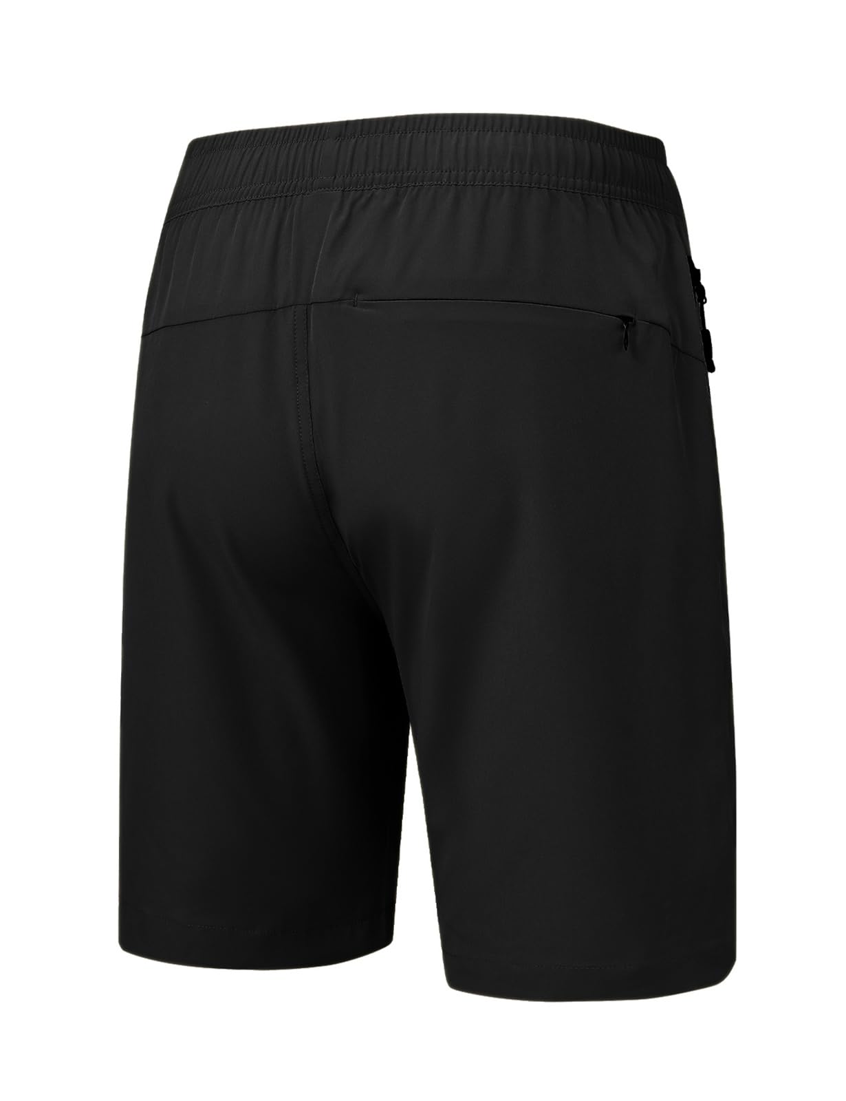 Rdruko Men's Hiking Shorts with Zipper Pockets 7'' Lightweight Quick Dry Workout Shorts Running Athletic Shortss,Black,M