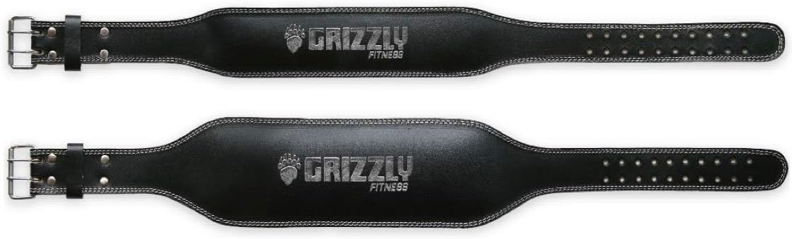 Grizzly Fitness Pacesetter Padded Leather Weightlifting Belt - 4" | Suede Lining | Padded for Extra Comfort | Used by Pros | Won't Dig into Hips or Back | Training Belt for Improved Biomechanics