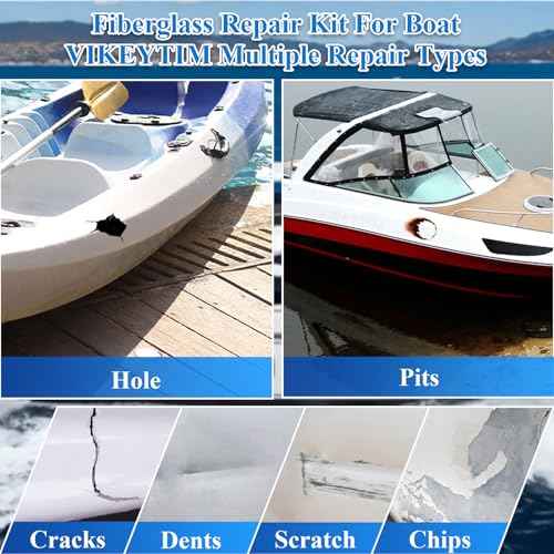 Marine Fiberglass Repair Kit (Color Match), 3.5oz/100g Gel Coat Repair Kit for Boats, Fiberglass Repair Fix Holes, Chips, Deep Cracks, Ceramic, Porcelain Fiberglass Filler