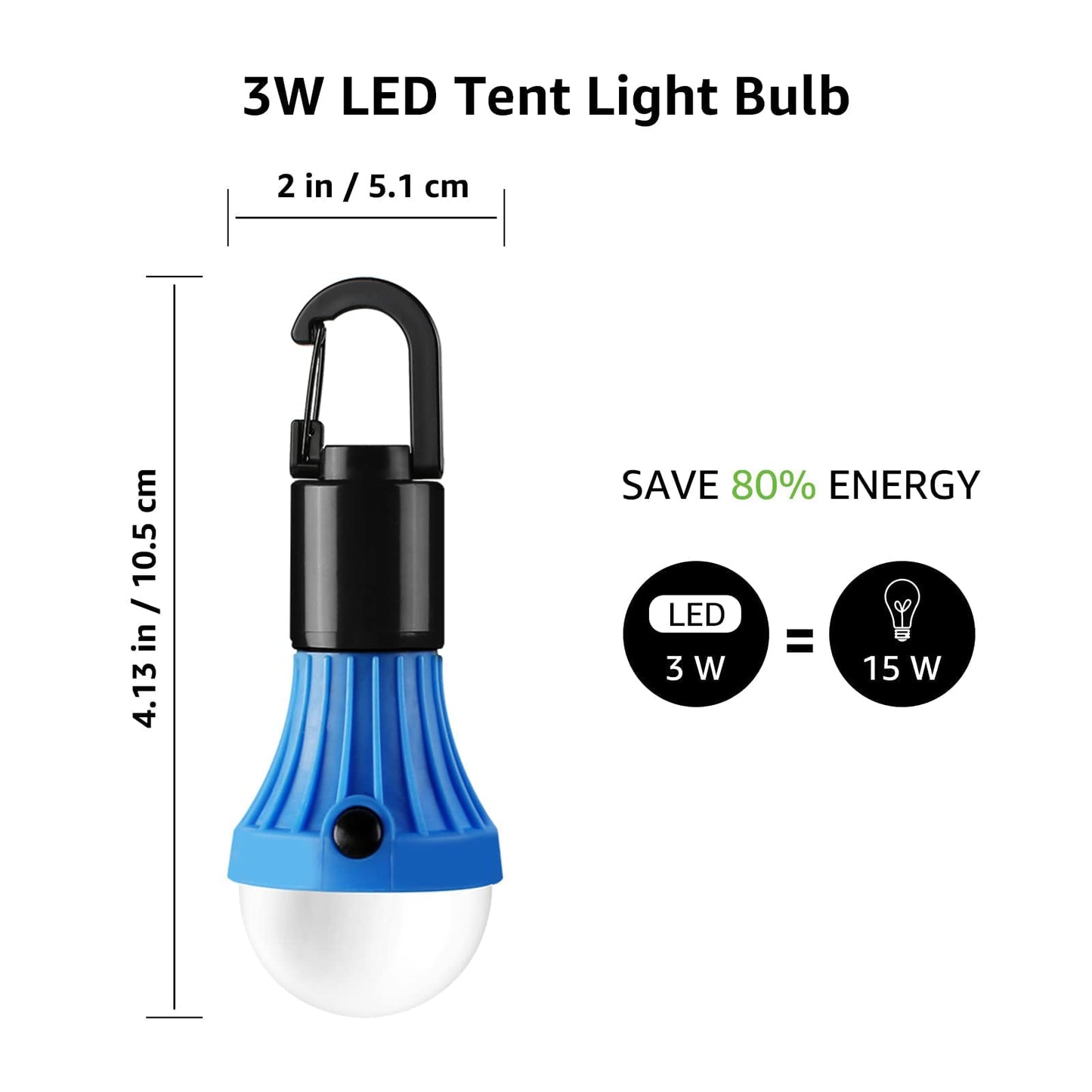 Lepro LED Camping Lantern 3 Lighting Modes and Lepro AAA Batteries 24 Pack