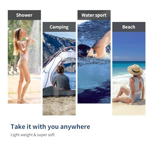 Oversized Microfiber Beach Towel 60x30 Inches Sandproof & Quick Dry for Pool Yoga Camping