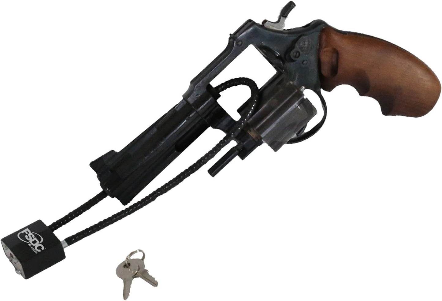 (Firearm Safety Devices - FSDC-CL1020RKD 15" Gun Cable Lock with 2 Keys - California DOJ Approved Lock - Scratch-Resistant Plastic Body & Cable Cover