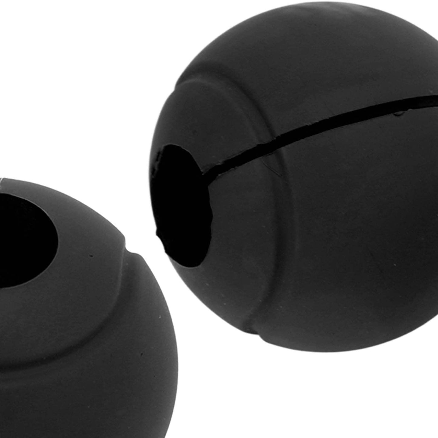 Dilwe Barbell Grips, 1 Pair of Barbell Dumbbell Curved Grip Round Spherical Silicone Non Slip Thickened Grip for Massive Arm and Muscle Building (Black)