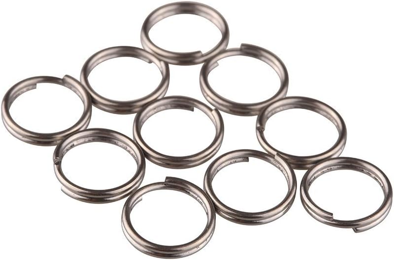 10pcs/Lots Titanium Small Split Rings Ti Micro Split Key Ring Keychain EDC Keyring (12mm)