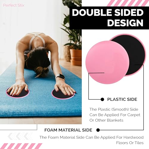 Perfect Stix Peak Performance Sliders Fitness Equipment Floor Sliders Exercise Core Gliders Gliding Discs for Full Body Workout