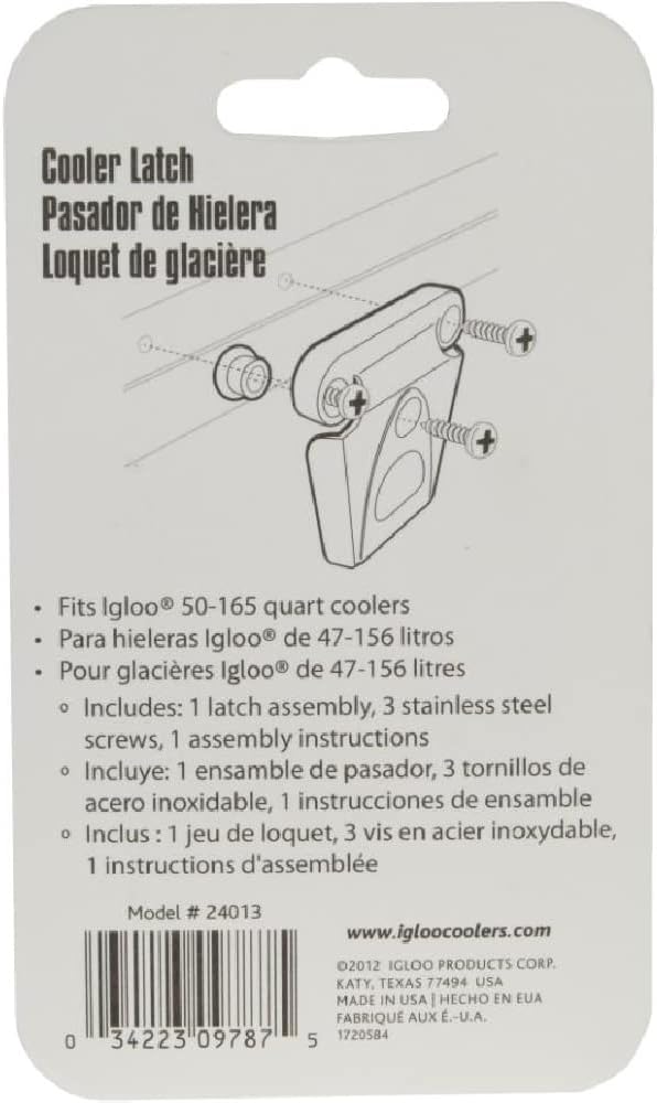 Igloo Universal Plastic Latch Closure, White