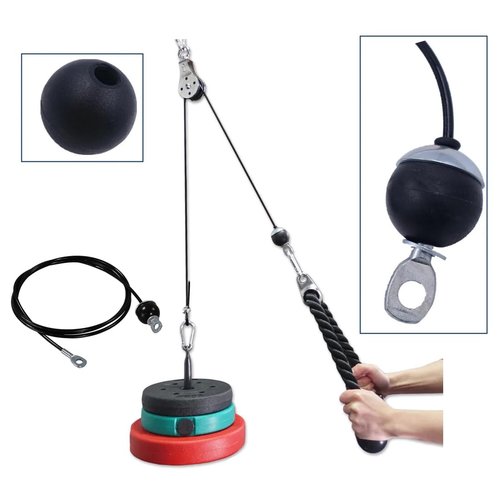 SquEqu 6 Pack Fitness Pulley Cable Ball Stopper Attachment Replacement Stop Balls Joint Parts for Gym Pulley Machine Equipment Wire Rope Exercise Components Repair