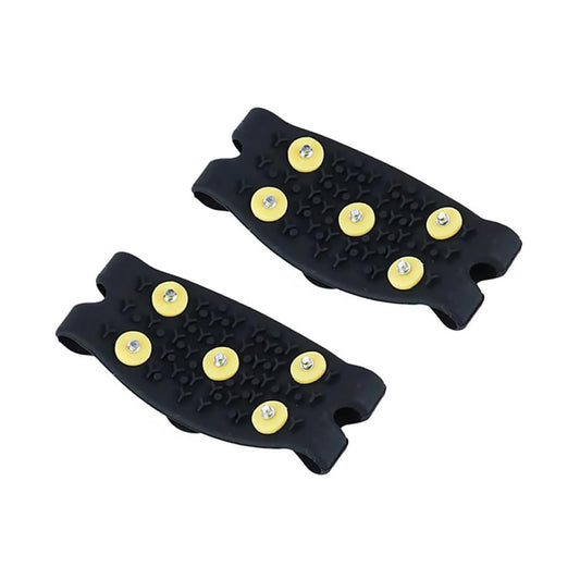Kids Silicone ICE CRAMPONS – Anti-Slip 5 Spikes for Footwear, Traction Grips for Walking, Hiking, Snow, and ICE Adventures