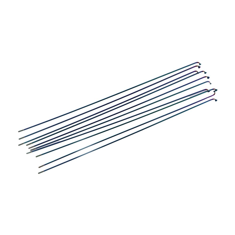 10 Pcs Bicycle Stainless Steel Spoke 291mm/11.4inch Mountain Bike/Road Bike 14G Rainbow Spoke 12mm Spoke Cap Suitable for Most Bikes