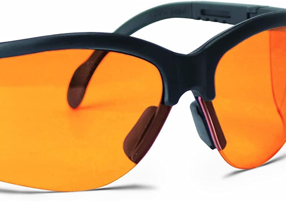 Walker's Sport High-Grade Polycarbonate Lenses Half Frame Soft Rubber Nose Piece Adjustable Safety Shooting Glasses