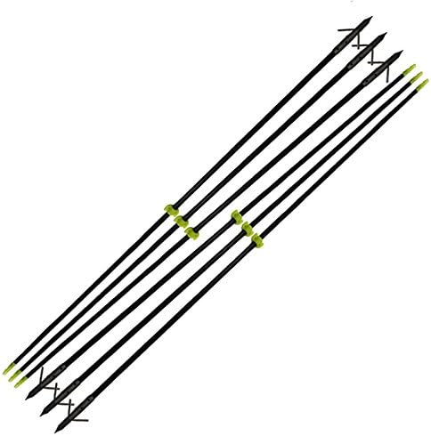 Archery Bowfishing Arrows Hunting 34inch Solid Fiberglass Arrows with Broadhead for Compound Bow and Recurve Bow
