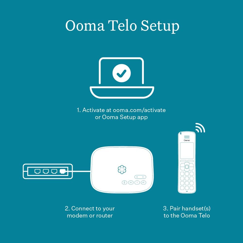 Ooma Telo VoIP Free Internet Home Phone Service and HD3 Handset. Affordable landline replacement. Unlimited nationwide calling. Call on the go with free mobile app. Can block Robocalls.