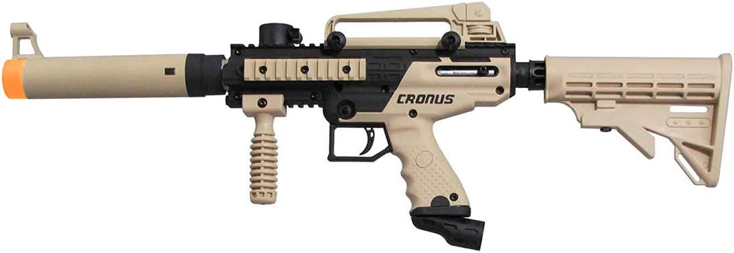 Tippmann Cronus Tactical Semi Auto Paintball Marker Gun, Black and Tan