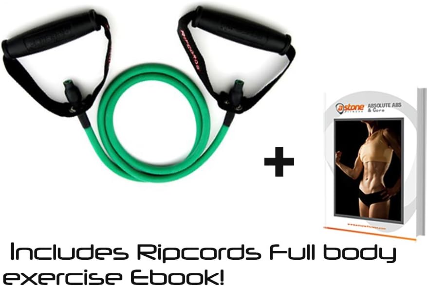 Ripcords Exercise Bands & E-Book- Premium Resistance Bands in 7 Strength Options Lifetime Replacement Warranty