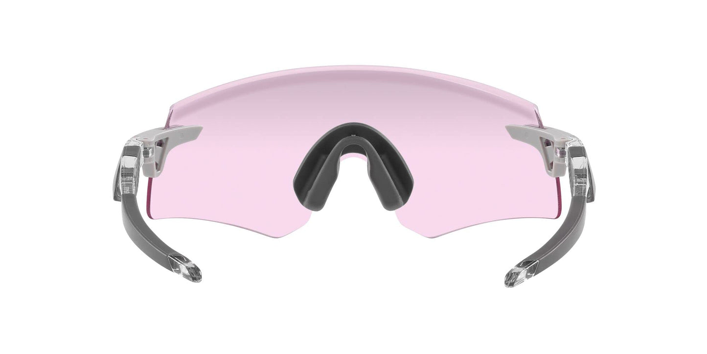 Oakley Men's OO9472F Encoder Low Bridge Fit Rectangular Sunglasses, Clear/Prizm Lowlight, 39 mm