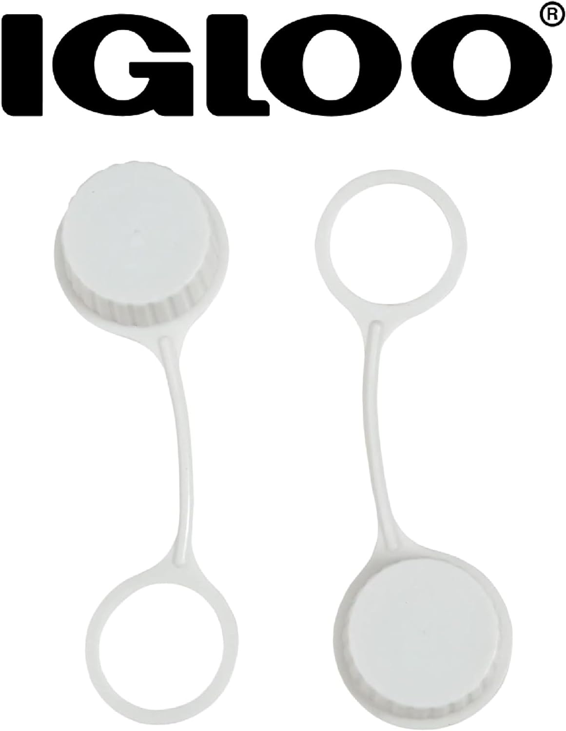 Igloo Tethered Drain Plug Caps, White, Small (20049)