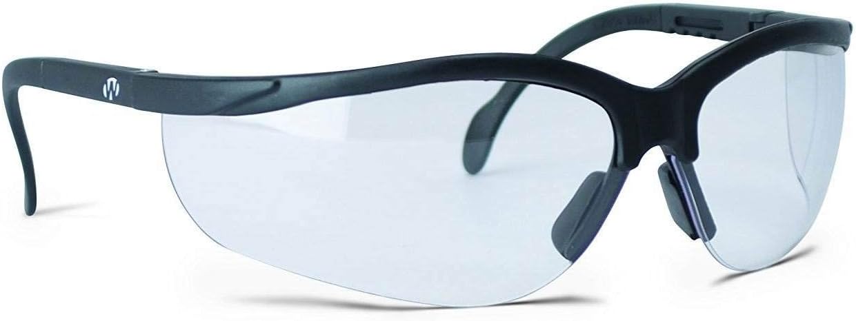 Walker's Sport High-Grade Polycarbonate Lenses Half Frame Soft Rubber Nose Piece Adjustable Safety Shooting Glasses