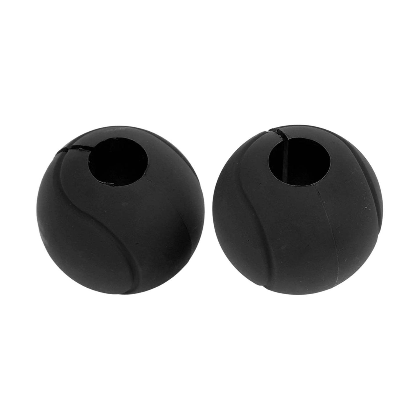 Dilwe Barbell Grips, 1 Pair of Barbell Dumbbell Curved Grip Round Spherical Silicone Non Slip Thickened Grip for Massive Arm and Muscle Building (Black)