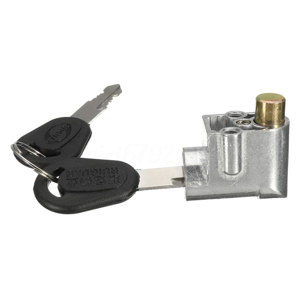 1Pcs Electric Bike Battery Box Safety Lock Portable Anti-Theft Key Lock Battery Cylinder Lock for Motorcycle Electric Bike Scooter E-Bike with 2 Keys Light Weight(Silver)