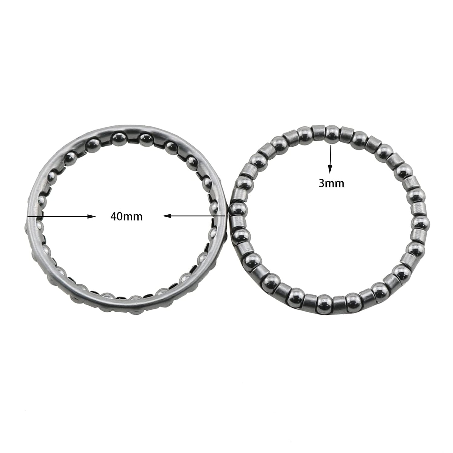 DGZZI 2pcs Bicycle Ball Bearing Retainer Bearing Race Cycling Headset Bearing Bike Parts Repair Accessories (40mm x 32mm x 4mm)