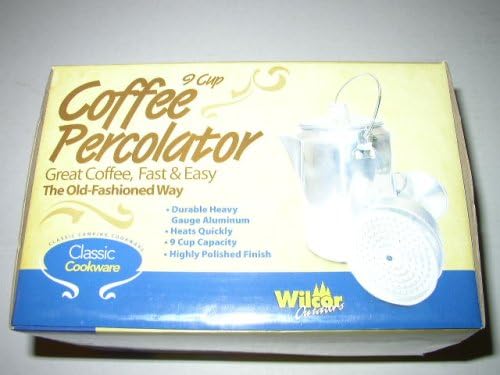New 9 Cup Aluminum Coffee Pot Percolator Camp Camping Perc Coffeepot