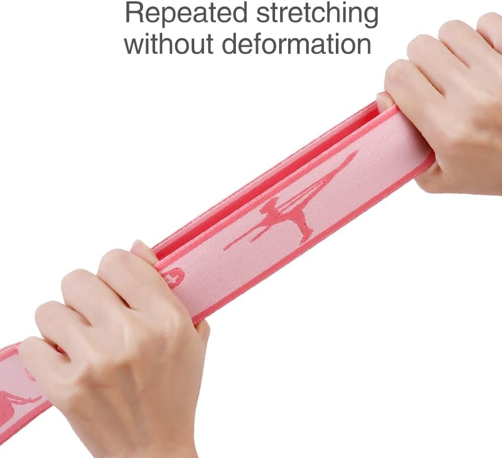 2 PCS Kids Stretching Strap & Band for Dance, Ballet & Cheer – 8-Loop Adjustable Elastic Equipment for Yoga, Gymnastics Workout, Children's Fitness and Ballet Training Stuff