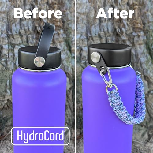 Gearproz HydroCord 3.0 H, Replacement Handle and Clips for Hydroflask Lids with Rivets, Fits Wide Mouth Bottles 12oz-64oz, Shoulder Strap, Water Bottle Handle, Durable Carrier