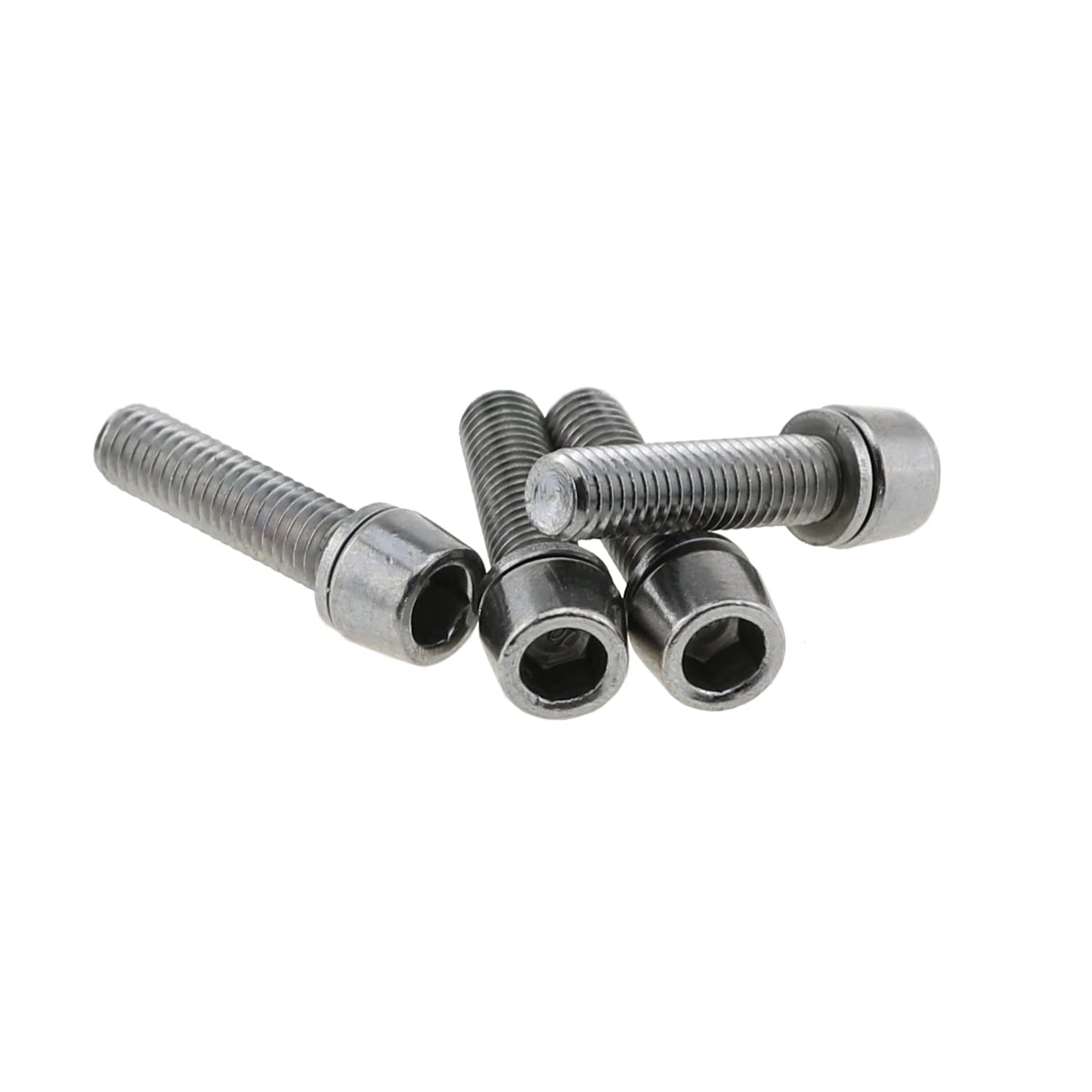 DGZZI 10PCS M5x20mm Bike Allen Hex Tapered Stainless Bolts Screws Bike Allen Hex Tapered Stainless Bolts Screws with Washer for Bicycle Stem, Sliver