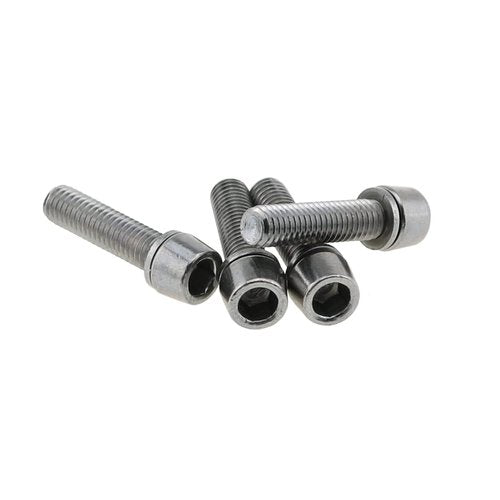 DGZZI 10PCS M5x20mm Bike Allen Hex Tapered Stainless Bolts Screws Bike Allen Hex Tapered Stainless Bolts Screws with Washer for Bicycle Stem, Sliver