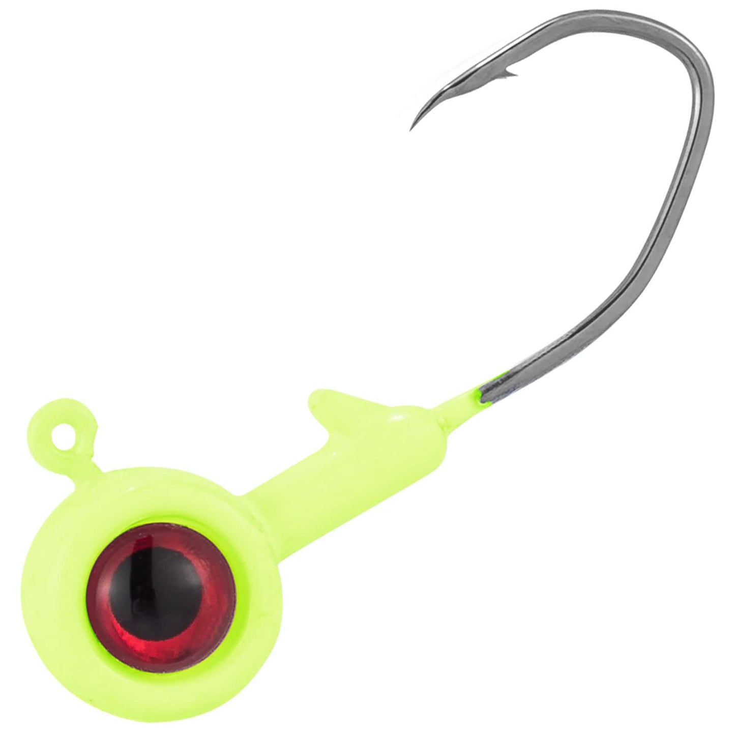 Dr.Fish 10 Pack Crappie Jig Freshwater Fishing Jig Head Crappie Fishing Bass Trout Panfish Bluegill Hook Lure Sickle Hook 1/16oz Chartreuse