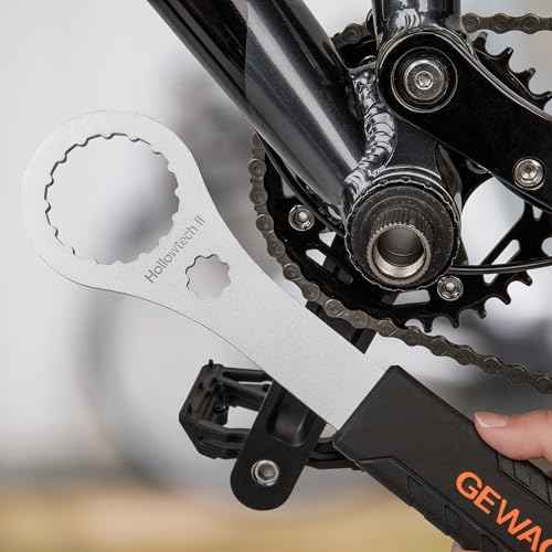 GEWAGE Bicycle Bottom Bracket Tool - Bottom Bracket Removal Install Tool Compatible with Shimano Hollowtech II/BB9000, BBR60,12X46MM - BB Remover with Crank Cap Wrench