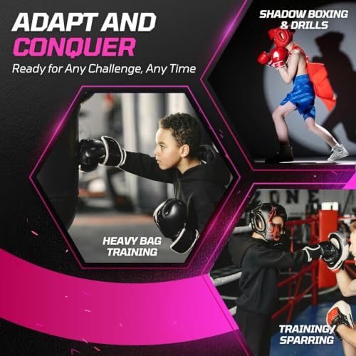 Kids Boxing Gloves 4oz Pink Blaze - Training Punch Mitts for Ages 3-8