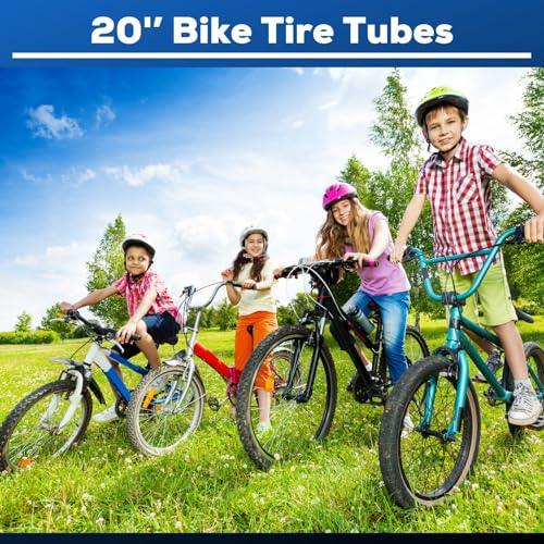 20 Inch Bike Inner Tube 2 Pack - Butyl Rubber, Schrader Valve 32mm, Fits 1.35-1.5 Tires