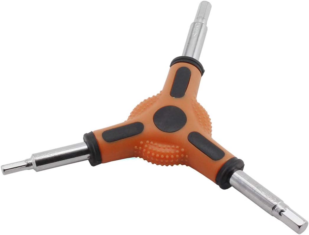 1-Pack Y Shape Bike Hex Wrench Bicycle Cycling Torque Spanner Internal Hex Key Combination Repair Tools 3 Way Allen Wrench 4mm 5mm 6mm